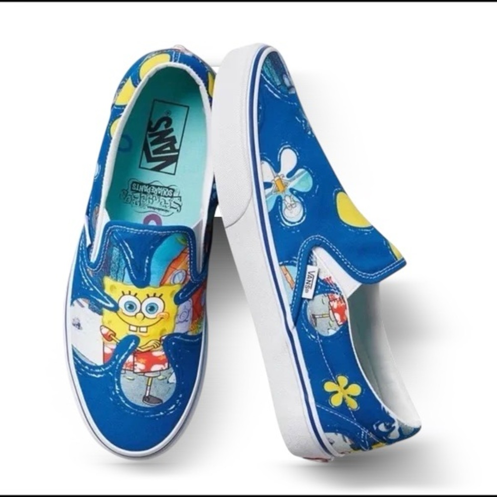 Vans X SpongeBob Classic Slip-On (AlohaBob) Sneakers Loafers Size 10.5 Unisex